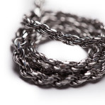 Knot Lapel Chain // Silver