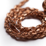 Knot Lapel Chain // Rose Gold