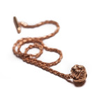Knot Lapel Chain // Rose Gold