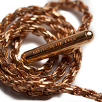 Knot Lapel Chain // Rose Gold