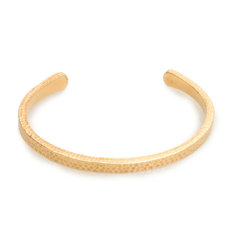 Bracelet // 4mm Hammered Gold