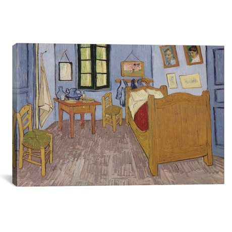 Bedroom In Arles, Third Version // September 1889 // Vincent van Gogh (26"W x 18"H x 0.75"D)