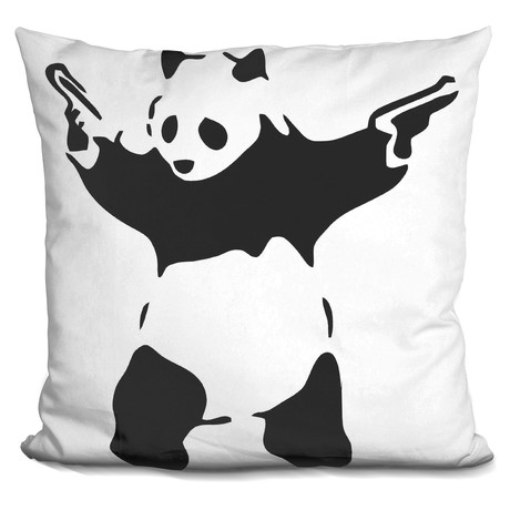 Panda With Guns (16" x 16")