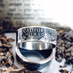California Double Sided State Quarter Ring (Size 7)