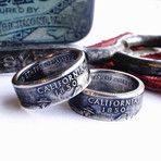 California Double Sided State Quarter Ring (Size 7)