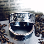 New York Double Sided State Quarter Ring (Size 7)