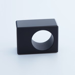 Rectangle Obsidian Ring (Size 5)