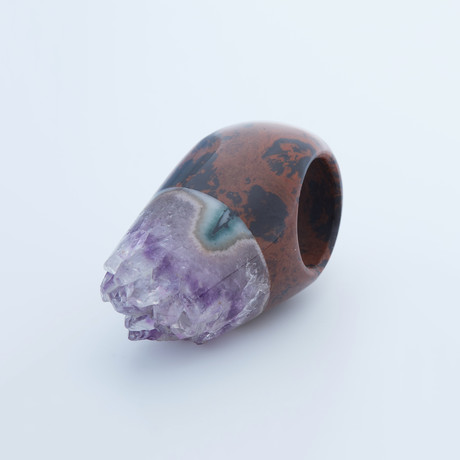 Perfect Blend Amethyst Ring // Brown (Size 5)