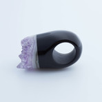 Perfect Blend Amethyst Ring // Black (Size 5)