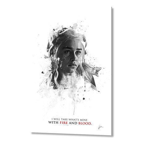 Shadow Collection // Daenerys Targaryen // Aluminum Print (16"W x 24"H)