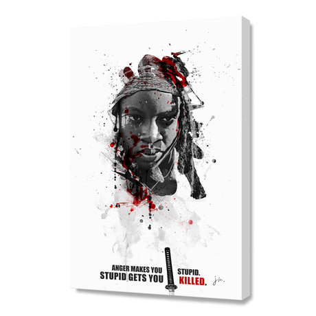 Shadow Collection // Michonne // Stretched Canvas (16"W x 24"H x 1.5"D)