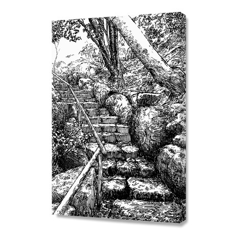Stone Stairs (Stretched Canvas // 16"W x 24"H x 1"D)