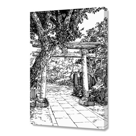 Japan Garden F (Stretched Canvas // 16"W x 24"H x 1"D)