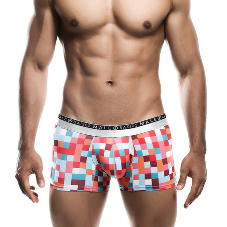 Pixel Hipster Trunk // Red + White + Multi (S)