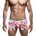 Pixel Hipster Trunk // Red + White + Multi (XL)