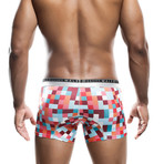 Pixel Hipster Trunk // Red + White + Multi (XL)
