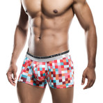 Pixel Hipster Trunk // Red + White + Multi (S)