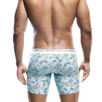 Nuts + Bolts Hipster Boxer Brief // Blue + White + Multi (XL)