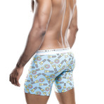 Nuts + Bolts Hipster Boxer Brief // Blue + White + Multi (S)