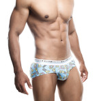 Nuts + Bolts Hipster Brief // Blue + White + Multi (M)