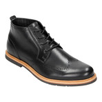 Perforated Wingtip Derby Ankle Boot // Black (Euro: 40)