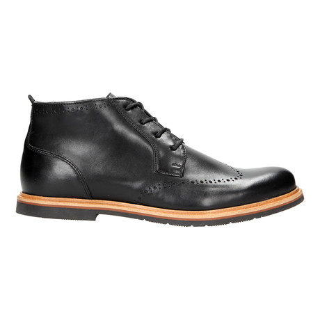 Perforated Wingtip Derby Ankle Boot // Black (Euro: 38)