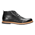 Perforated Wingtip Derby Ankle Boot // Black (Euro: 42)