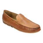 Perforated Stitched Slip-On Driver // Light Brown (Euro: 40)