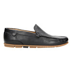 Perforated Stitched Slip-On Driver // Black (Euro: 40)