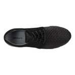Woven Vamp Mixed Texture Sneaker // Black (Euro: 42)