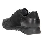 Woven Vamp Mixed Texture Sneaker // Black (Euro: 38)