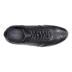 Pieced Stripe Textured Sole Lace-Up Sneaker // Black (Euro: 42)