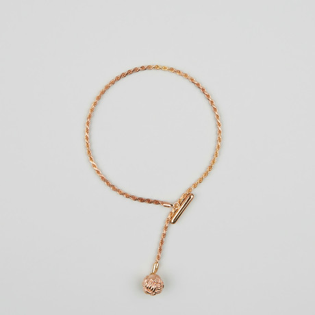 Knot Lapel Chain // Rose Gold