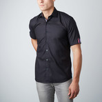Matrix Short-Sleeve Button-Up Shirt // Black (S)