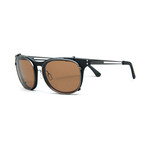 Serengeti 8059 // Satin Black + Shiny Dark Gunmetal Grey + Polarized Lens