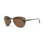 Serengeti 8415 // Shiny Dark Gunmetal Grey + Brown Polarized