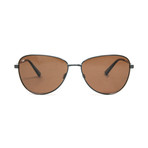 Serengeti 8415 // Shiny Dark Gunmetal Grey + Brown Polarized