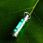 Glow Fob // Stainless Steel Embrite // Green Glow