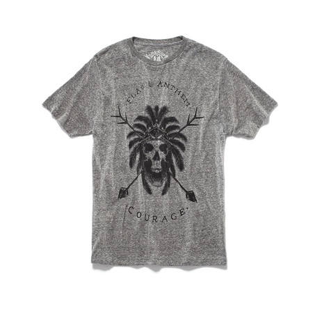Native Courage Graphic Tee // Grey (S)