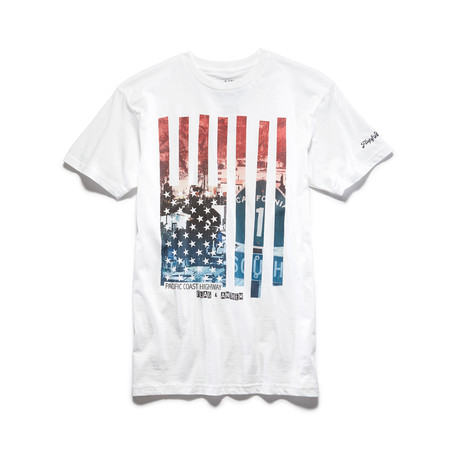 Flag Photoreal Graphic Tee // White (S)