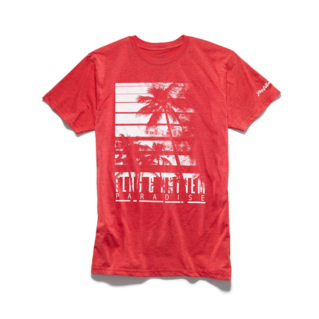 Palms Photoreal Graphic Tee // Red (S)