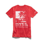 Palms Photoreal Graphic Tee // Red (L)
