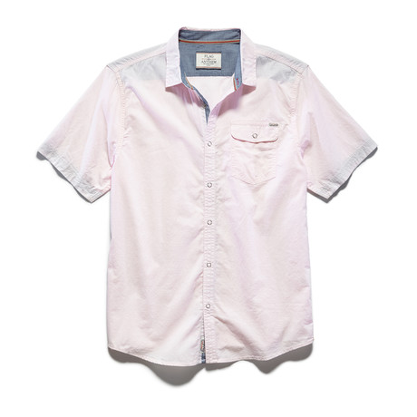 End On End Slub Short Sleeve Shirt // Pink (S)