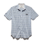 Avalon Horizontal Striped SS Shirt // Blue (L)