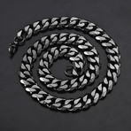Cuban Curb Link Necklace // Black