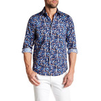 Jock Long-Sleeve Button-Up Shirt // Navy (L)