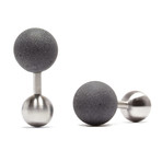 Concrete Ball Return Cufflinks // Charcoal Gray
