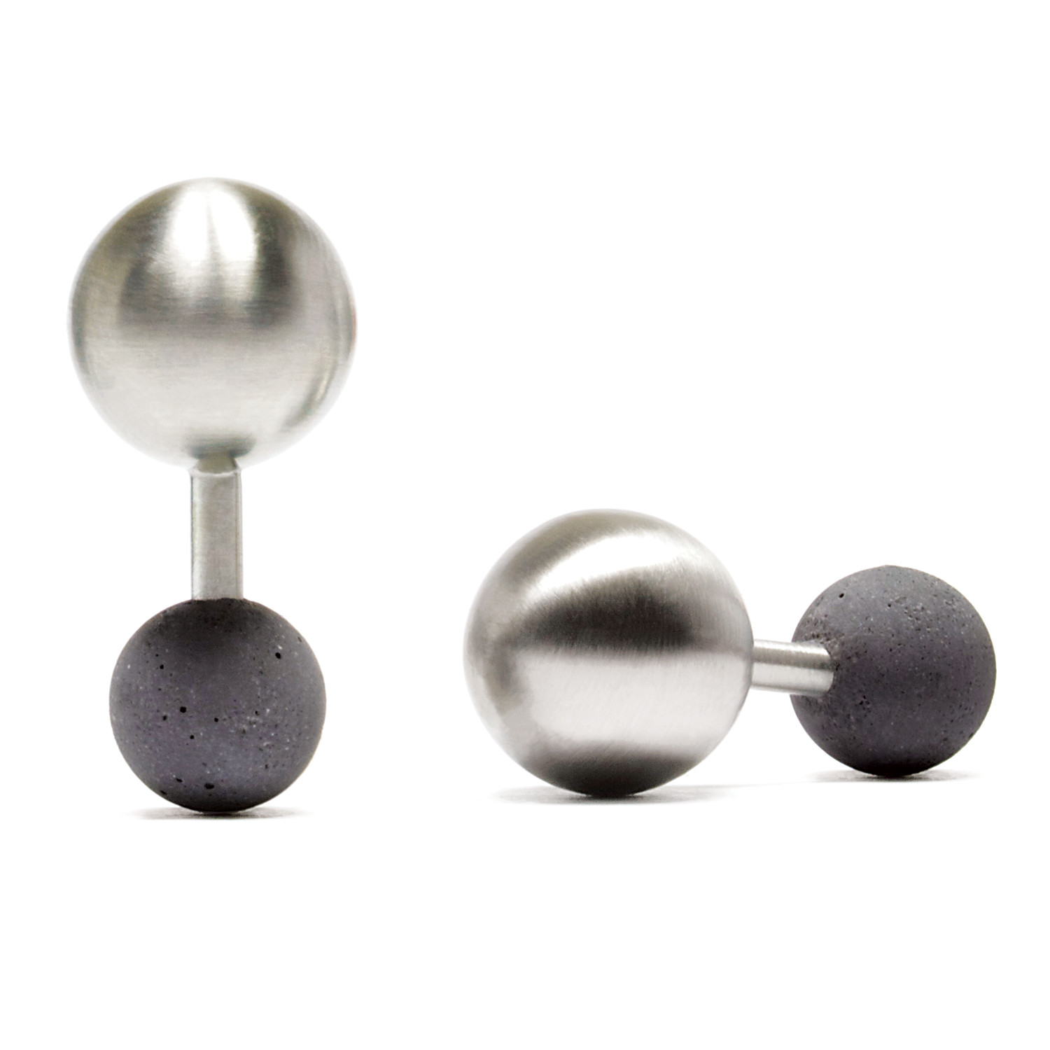 Concrete Ball Return Cufflinks // Stainless Steel - Suiting Clearance