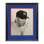Mickey Mantle Signed Portrait Photo