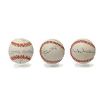 Willie Mays + Mickey Mantle + and The Duke Signed Baseball